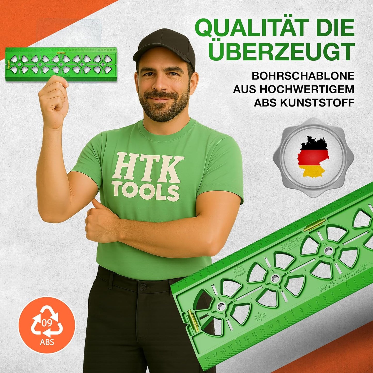 HTK TOOLS Bohrschablone Steckdose
