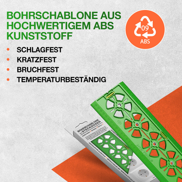 Bohrschablone Steckdosen extrem stabil