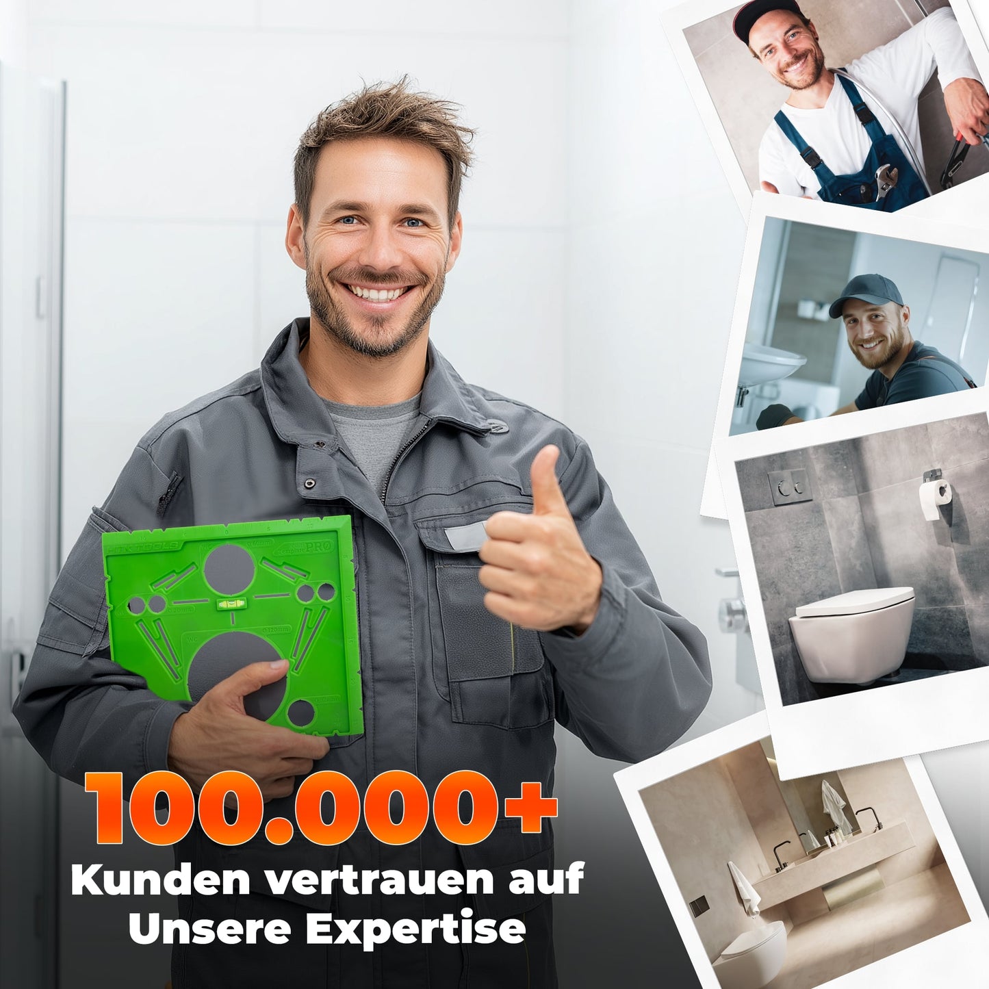 WC Schablone für Fliesen & Trockenbau