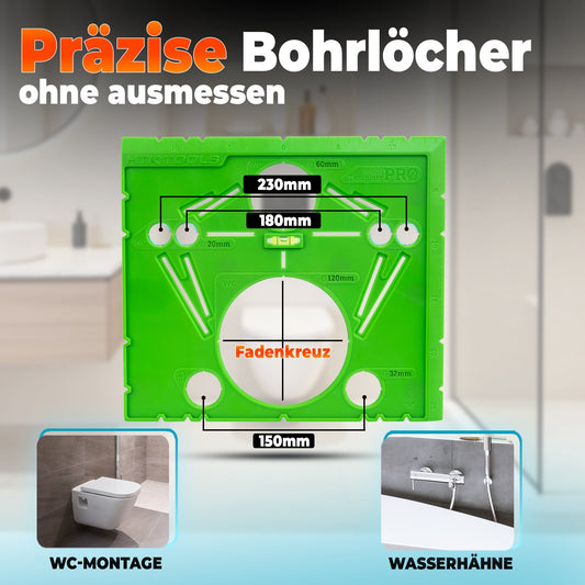 WC Fliesen Trockenbau Schablone