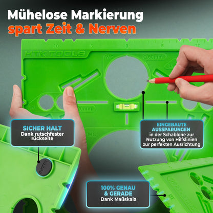 WC Fliesen Trockenbau Schablone